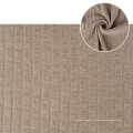 Textiles de los textiles Polyéster prenda de prenda de jersey de ribete marrón tela de punto marrón